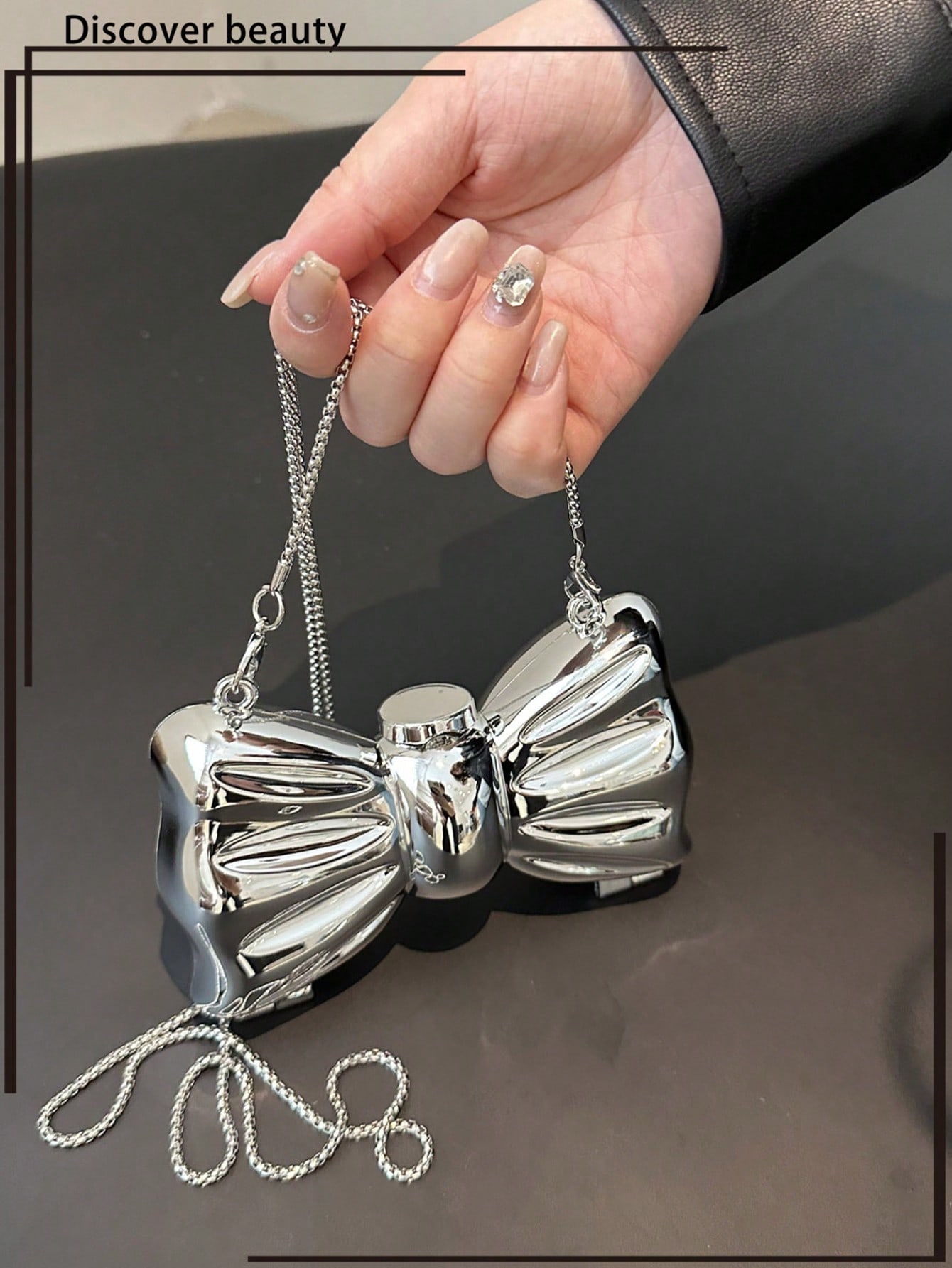 Mini Acrylic Electroplated Met - Tie Clip Silver recension och pris