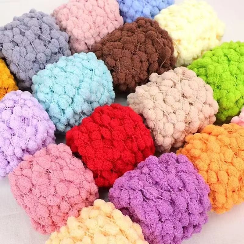 100g Pom Pom Yarn Colorful Chu - Woven Scarf Blanket recension och pris
